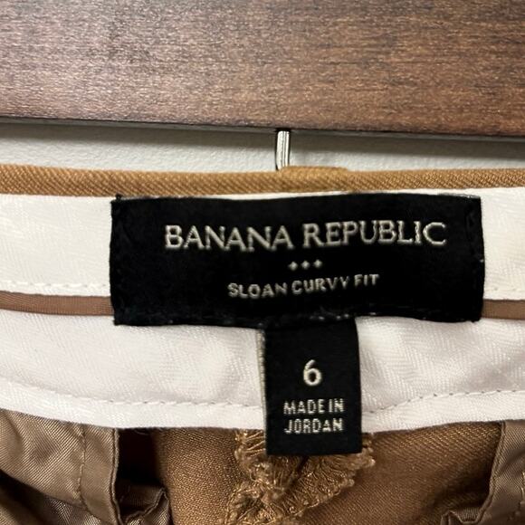 Banana Republic Sloan Curvy Fit Pants – Camel Brown – Women’s Size 6 - Picture 4 of 10